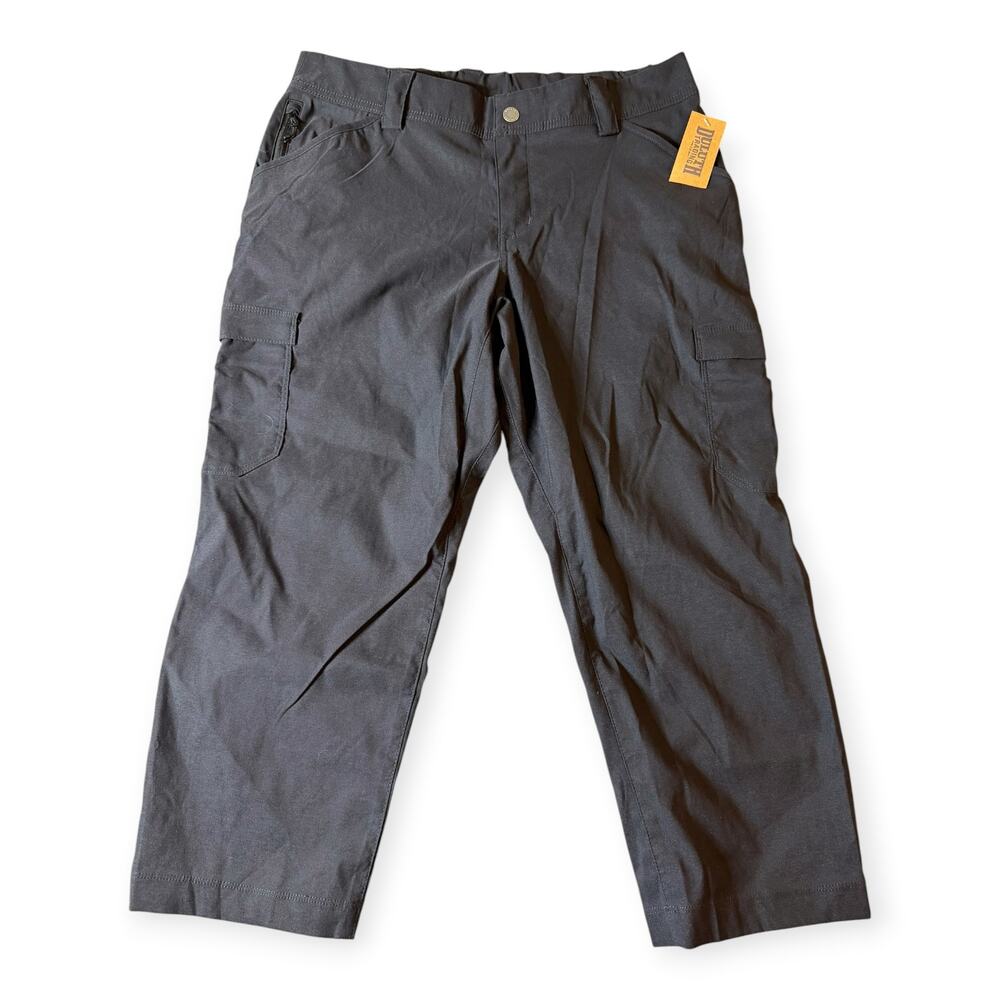 Duluth Trading Co. Dry on the Fly Capris, Black, Women's 12